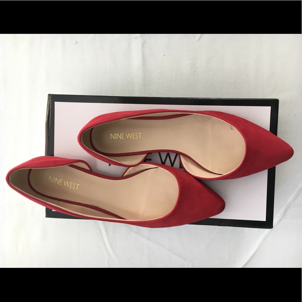 Red Nine West Flats